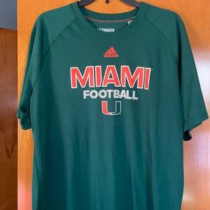 Adidas Miami Hurricanes Football T-Shirt